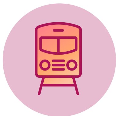 tren simgesi, vektör illüstrasyonu 