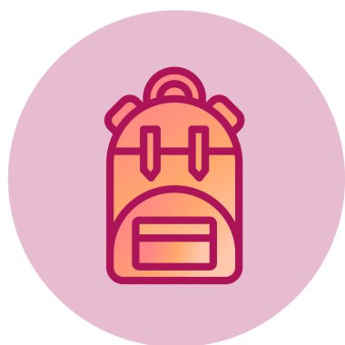 Çanta simgesi, vektör illüstrasyonu 