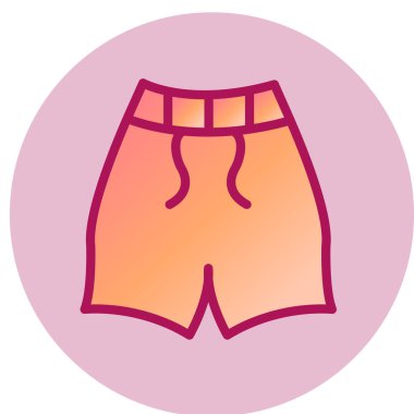 şort simgesi, vektör illüstrasyonu 