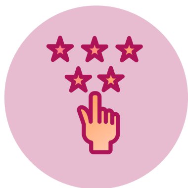 Beğeni simgesi, vektör illüstrasyonu 