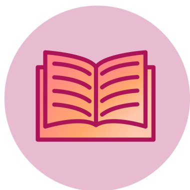 Kitap simgesi aç, vektör illüstrasyonu 