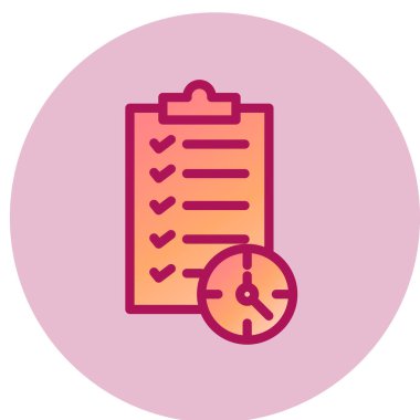 Planlama simgesi, vektör illüstrasyonu 