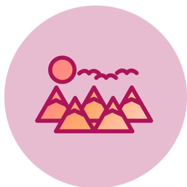 dağ simgesi, vektör illüstrasyonu 