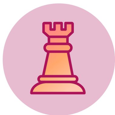 Satranç Parçası simgesi, vektör çizimi 