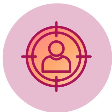 Hedef simge, vektör illüstrasyonu 