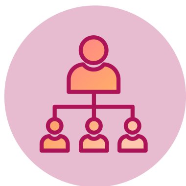 Yönetim simgesi, vektör illüstrasyonu 