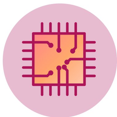 çip simgesi, vektör illüstrasyonu 