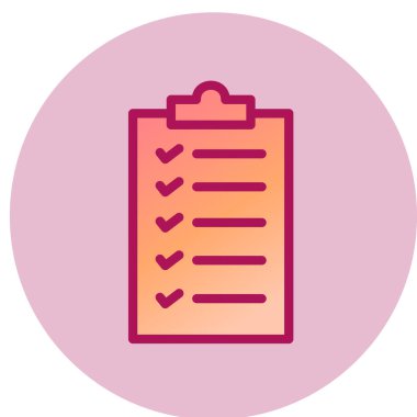 Kontrol listesi simgesi, vektör illüstrasyonu 