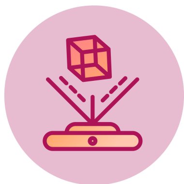 Hologram simgesi, vektör illüstrasyonu 