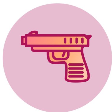 silah simgesi, vektör illüstrasyonu 