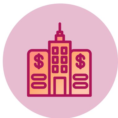 Kapitalizm simgesi, vektör illüstrasyonu 