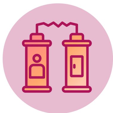 Işınlama simgesi, vektör illüstrasyonu 