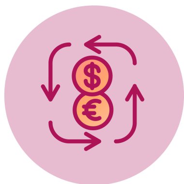 para birimi simgesi, vektör çizimi 