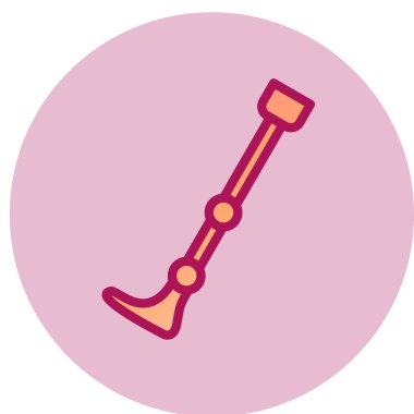 Robot Bacağı simgesi, vektör illüstrasyonu 