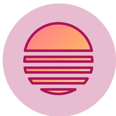 Buhar dalgası simgesi, vektör illüstrasyonu 