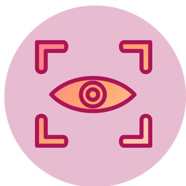 Retina simgesi, vektör çizimi 