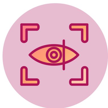 Göz Tarama simgesi, vektör illüstrasyonu 