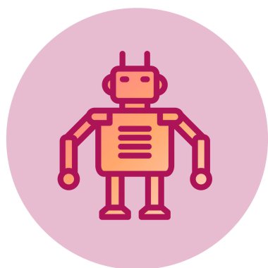 Robot simgesi, vektör çizimi 