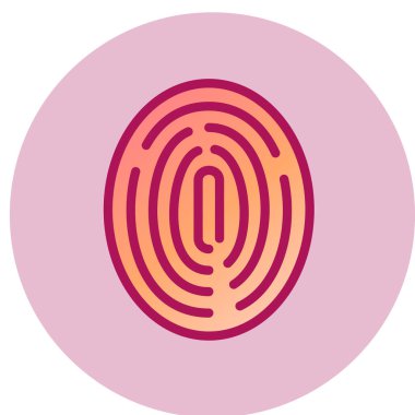 Parmak izi simgesi, vektör illüstrasyonu 