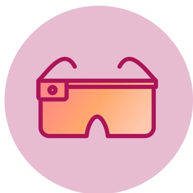 Akıllı Gözlük simgesi, vektör illüstrasyonu 