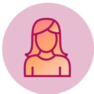 kadın simgesi, vektör illüstrasyonu 