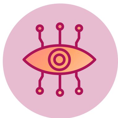 Biyonik Göz simgesi, vektör çizimi 