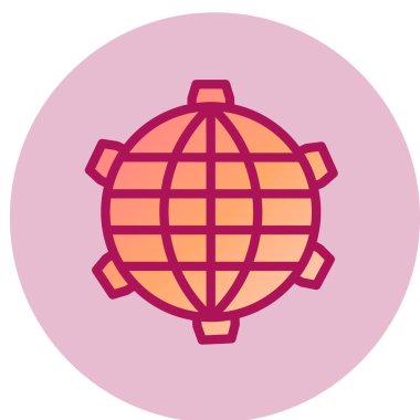 Siber uzay simgesi, vektör illüstrasyonu 