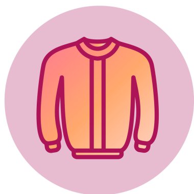 Ceket simgesi, vektör illüstrasyonu 