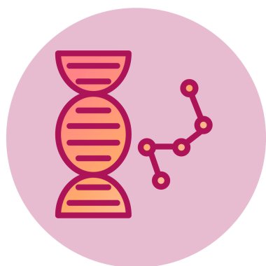 Genetik Mühendislik simgesi, vektör illüstrasyonu 