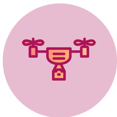 İHA simgesi, vektör illüstrasyonu 