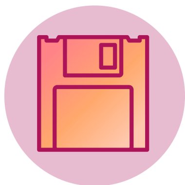 Disk simgesi, vektör illüstrasyonu 