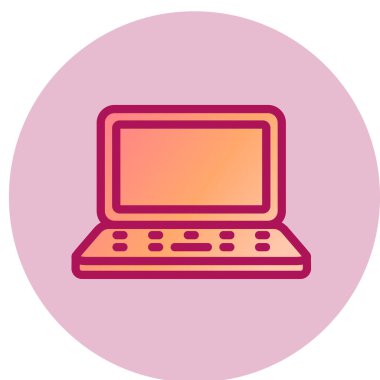 dizüstü bilgisayar simgesi, vektör illüstrasyonu 