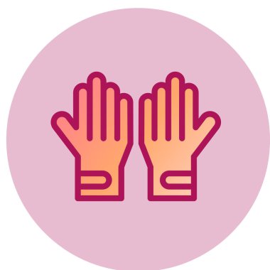 Eldiven simgesi, vektör illüstrasyonu 