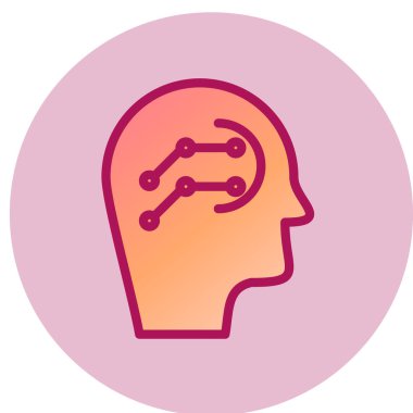 Cyborg simgesi, vektör illüstrasyonu 