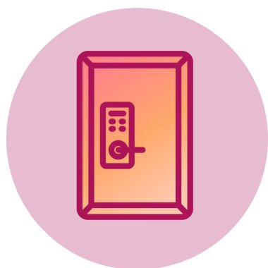 Kapı simgesi, vektör illüstrasyonu 