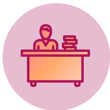 Çalışma simgesi, vektör illüstrasyonu 