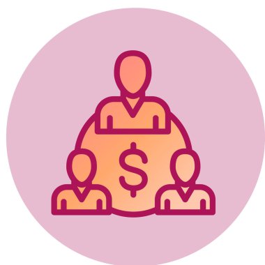 Takım çalışması simgesi, vektör illüstrasyonu 