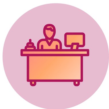 resepsiyon simgesi, vektör illüstrasyonu 