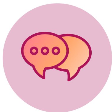 sohbet simgesi, vektör illüstrasyonu 