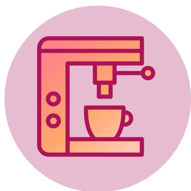 kahve makinesi simgesini, vektör çizim 