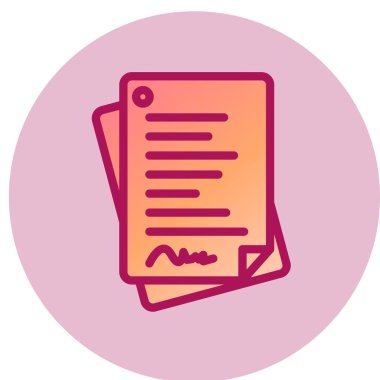 belge simgesi, vektör illüstrasyonu 