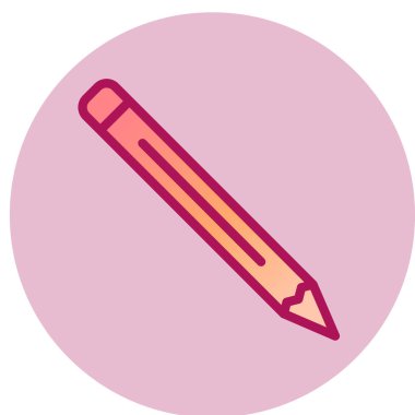 Kalem simgesi, vektör illüstrasyonu 