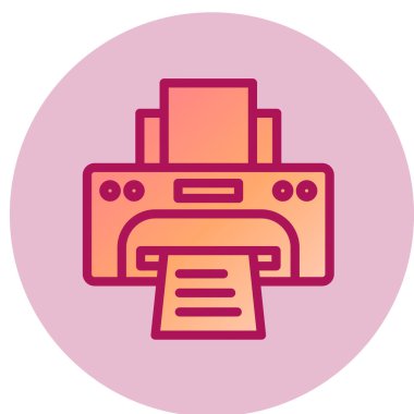 Yazıcı simgesi, vektör illüstrasyonu 