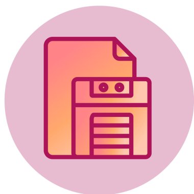 Dosya simgesini, vektör illüstrasyonunu kaydet 