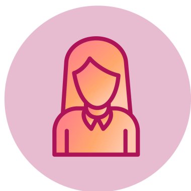 Sekreter simgesi, vektör illüstrasyonu 