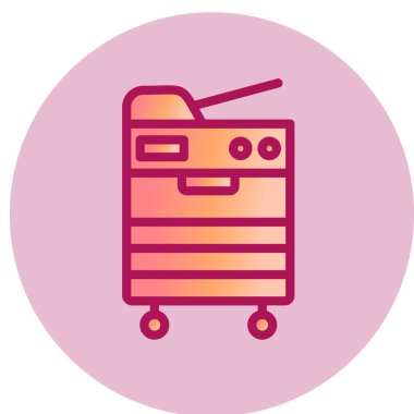 Fotokopi ikonu, vektör illüstrasyonu