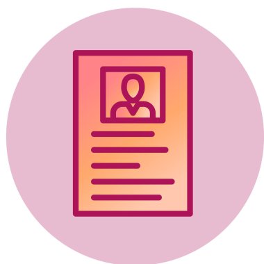 Cv simgesi, vektör illüstrasyonu