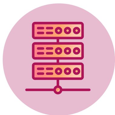 Sunucu simgesi, vektör illüstrasyonu