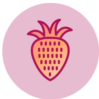 Çilek simgesi, vektör çizimi