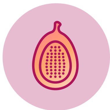 İncir ikonu, vektör illüstrasyonu